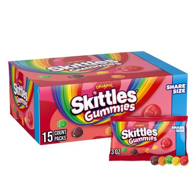 Skittles Gummies Original Gummy Candy, Share Size, 3 oz., 15 pk. - My Store wholesale supplier Aonecostumer