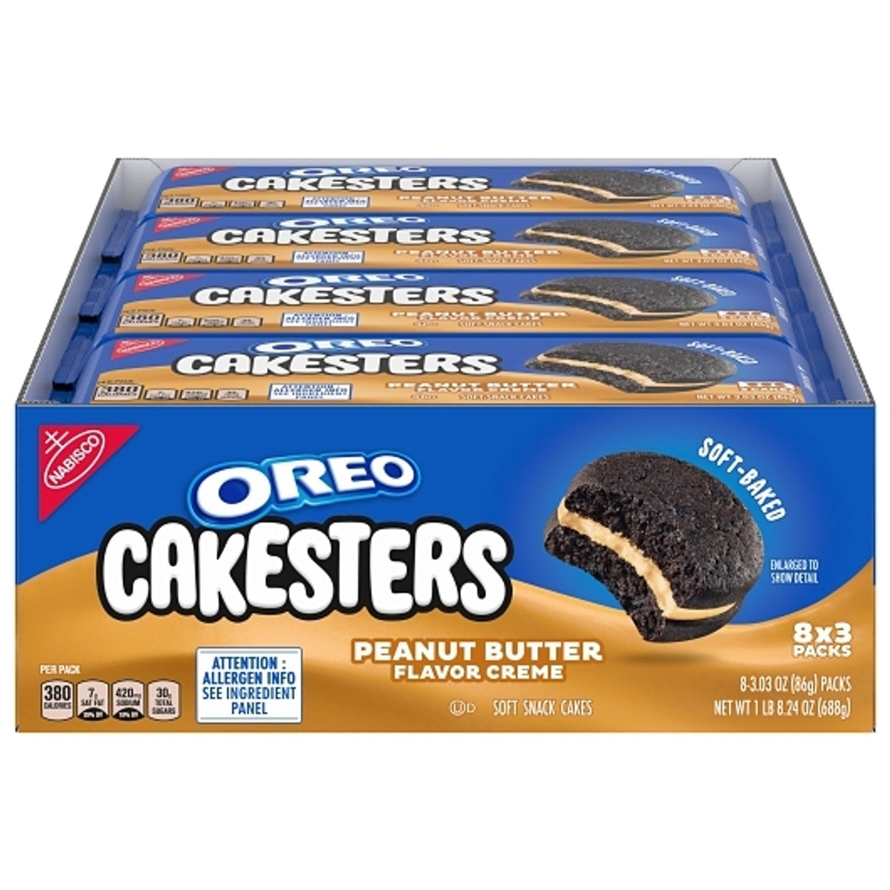 Oreo Peanut Butter Cakester Cookies 3.03 Ounce 48 Per Case - My Store wholesale supplier Aonecostumer