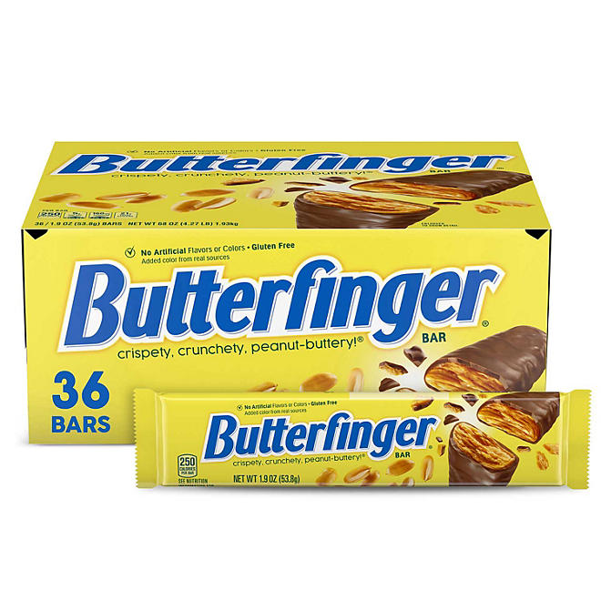 Butterfinger Chocolate Peanut Butter Candy Bar 1.9oz (Box of 36) - My Store wholesale supplier Aonecostumer
