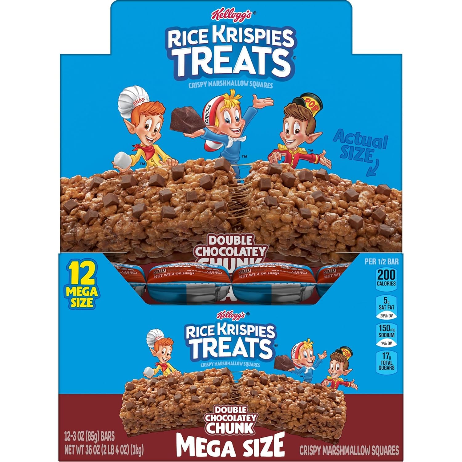 Kellogg’s Rice Krispies Double Chocolate Chunk Mega Size 12-3Oz - City Plus Cash And Carry wholesale supplier Aonecostumer