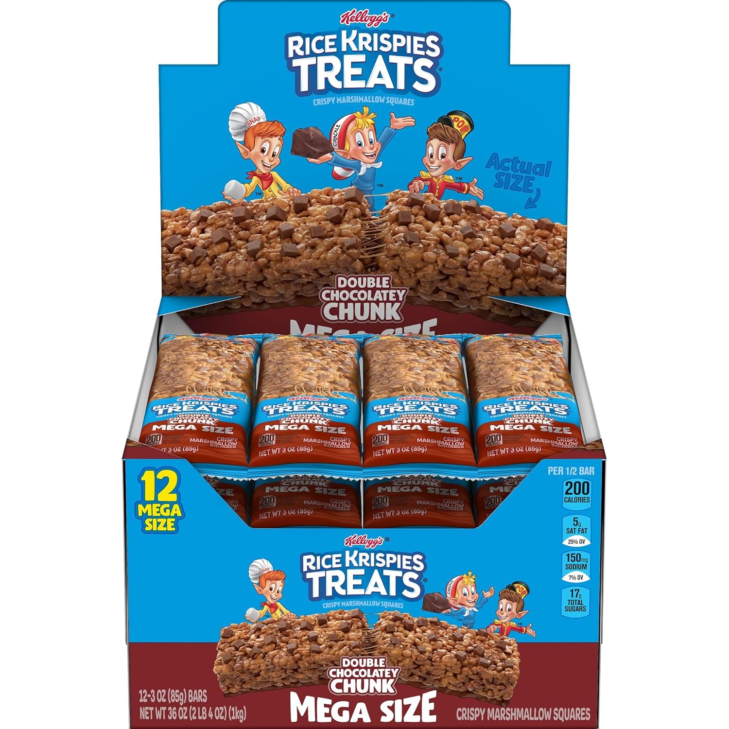 Kellogg’s Rice Krispies Double Chocolate Chunk Mega Size 12-3Oz - City Plus Cash And Carry wholesale supplier Aonecostumer