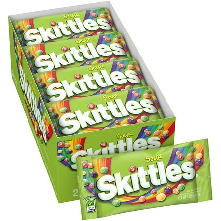 Skittles Sour Candy, Full Size, Bag, 1.8 Oz - My Store wholesale supplier Aonecostumer