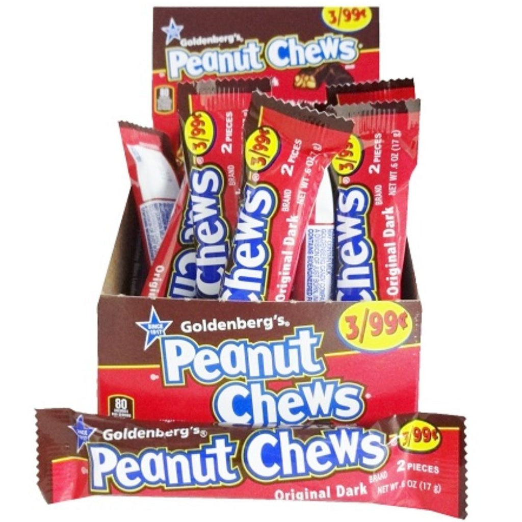 Goldenberg's Peanut Chews Original Dark 24Bars 17g - My Store wholesale supplier Aonecostumer