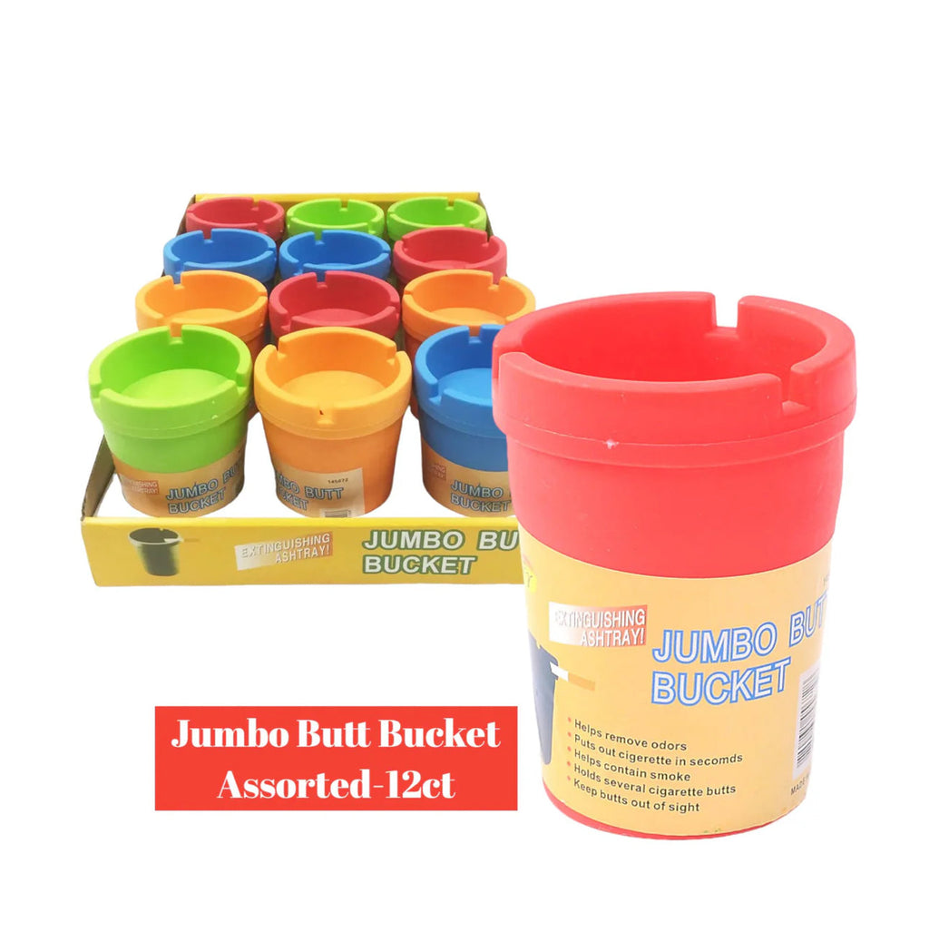Bucket Ashtray black / assorted- 12ct - A1 WHOLESALE LLC wholesale supplier Aonecostumer