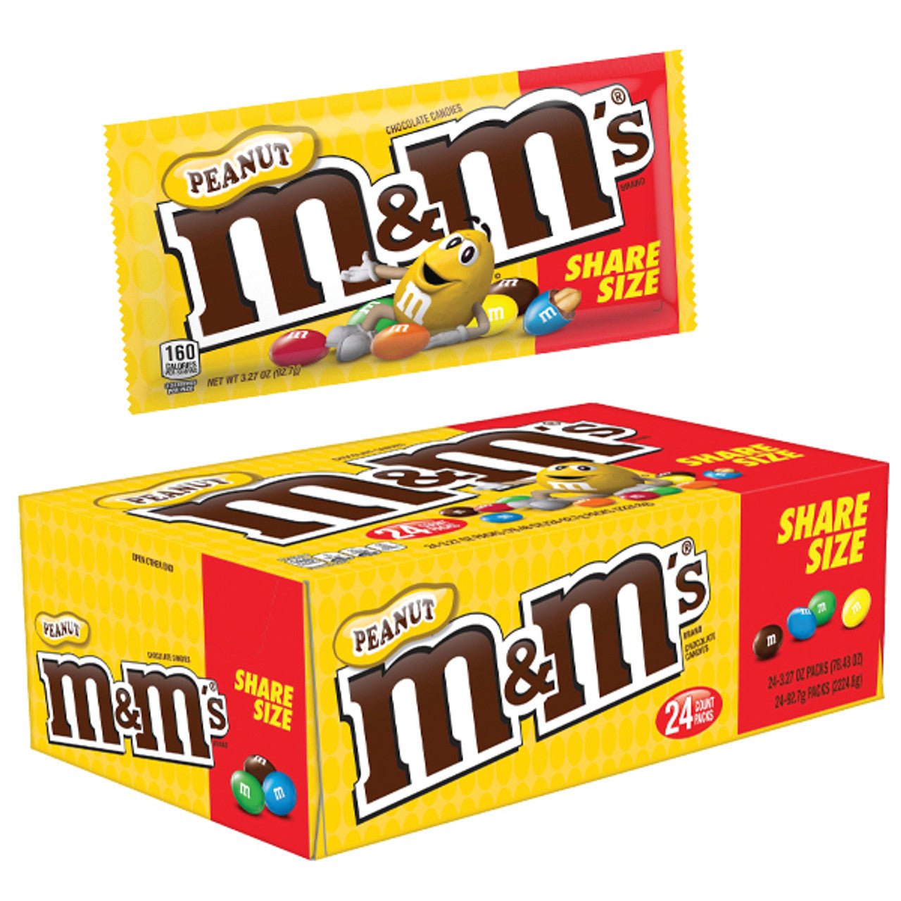 M&Ms 3.14 Oz Peanuts Share Size - My Store wholesale supplier Aonecostumer