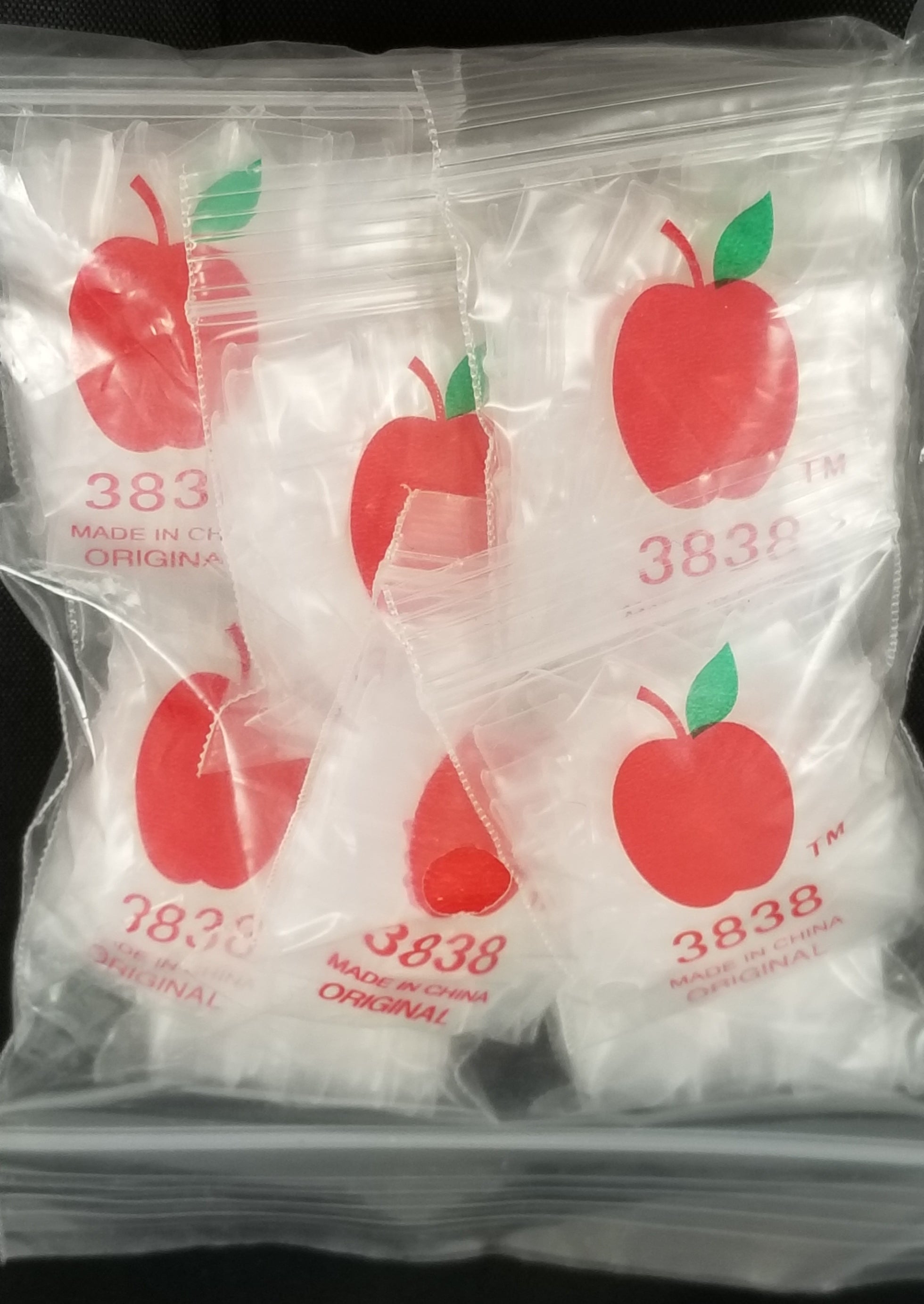 3838 Original Apple Bags 3/8" x 3/8"- CLEAR