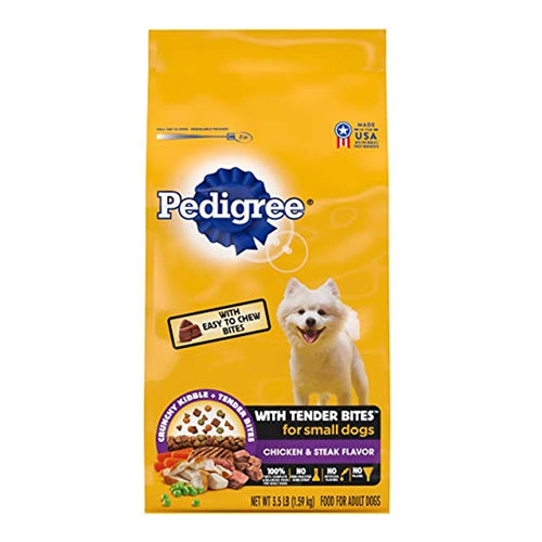 Pedigree 3.5 Lbs Sml Dogs Chik & Steak-wholesale