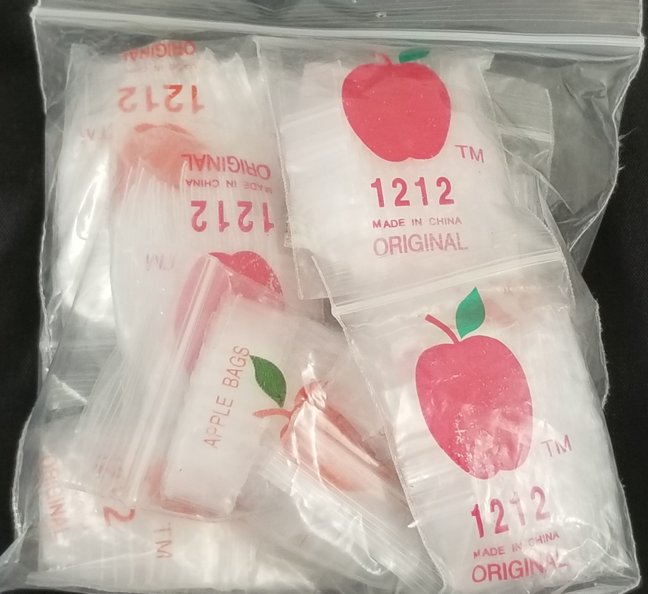 1212 Original Apple Bags 1/2" x 1/2"- CLEAR
