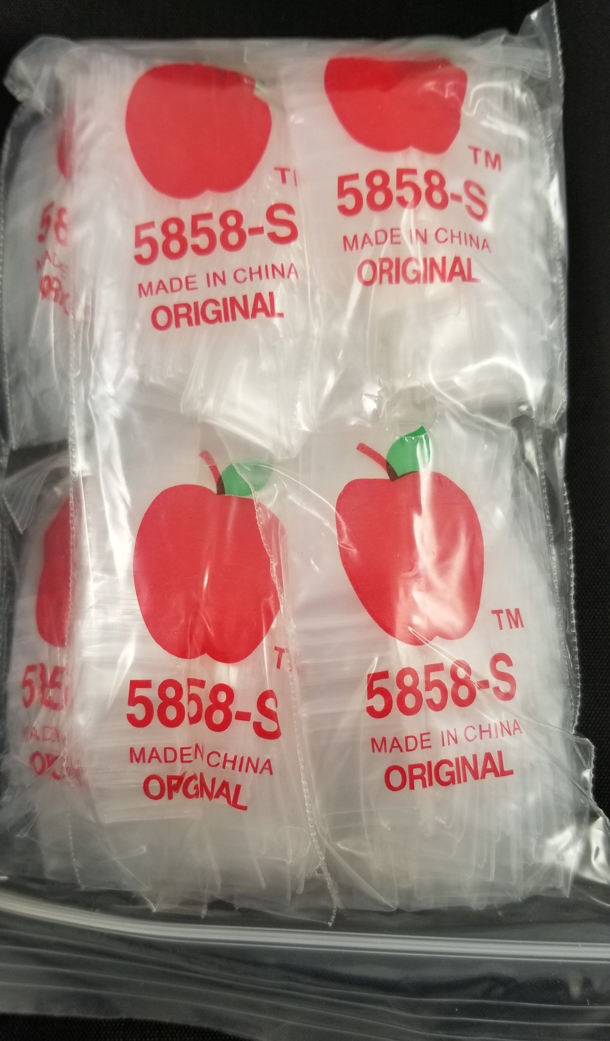 5858-S Original Apple Bags 5/8" x 5/8"- CLEAR