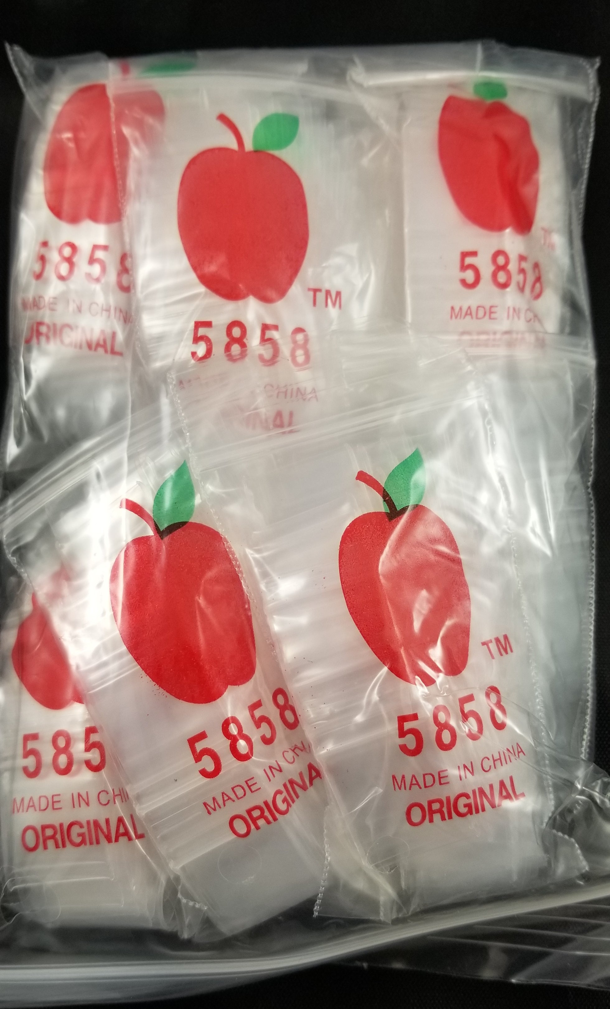 5858 Original Apple Bags 5/8" x 5/8"- CLEAR
