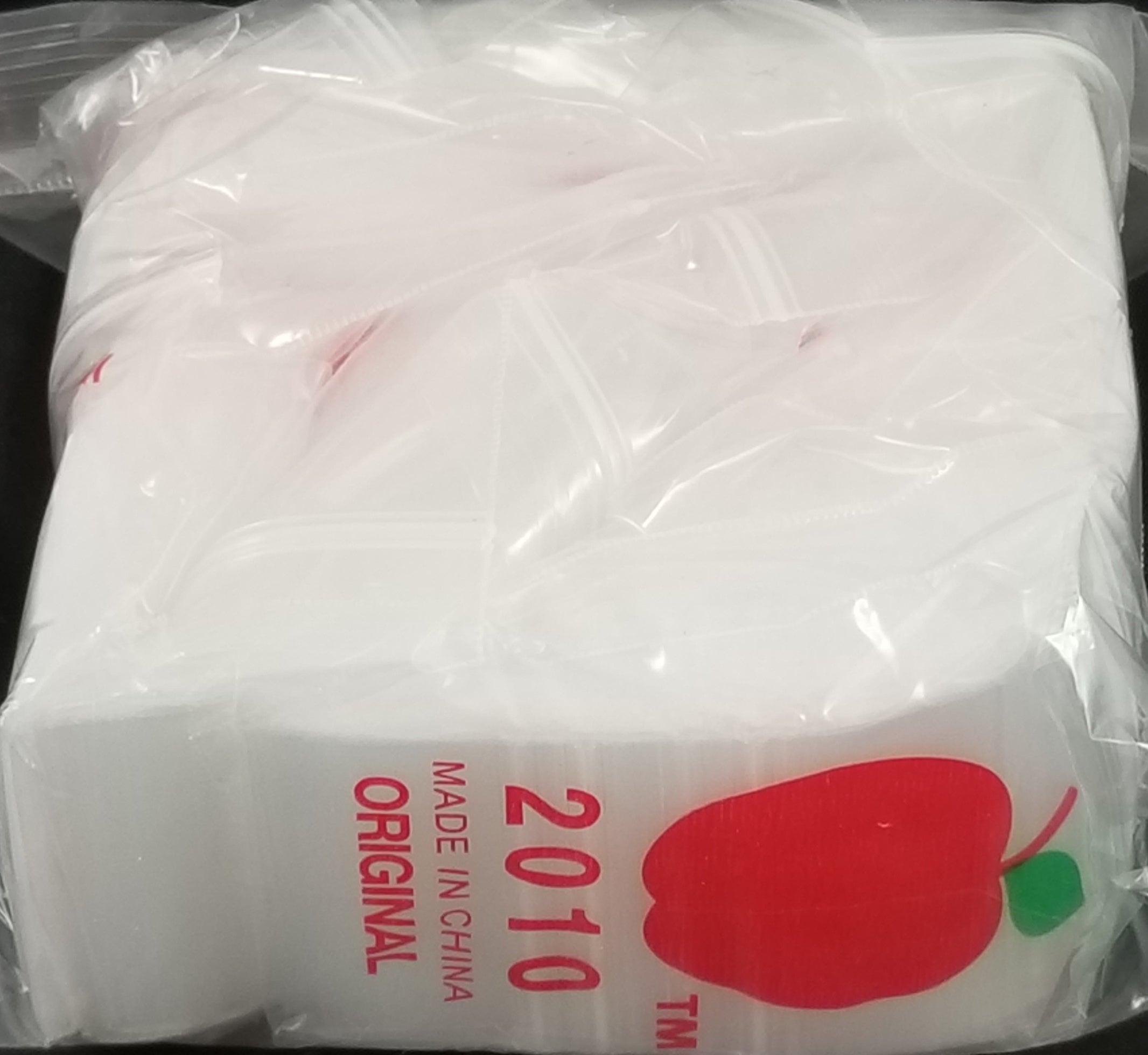 2010 Original Apple Bags 2" x 1"- CLEAR
