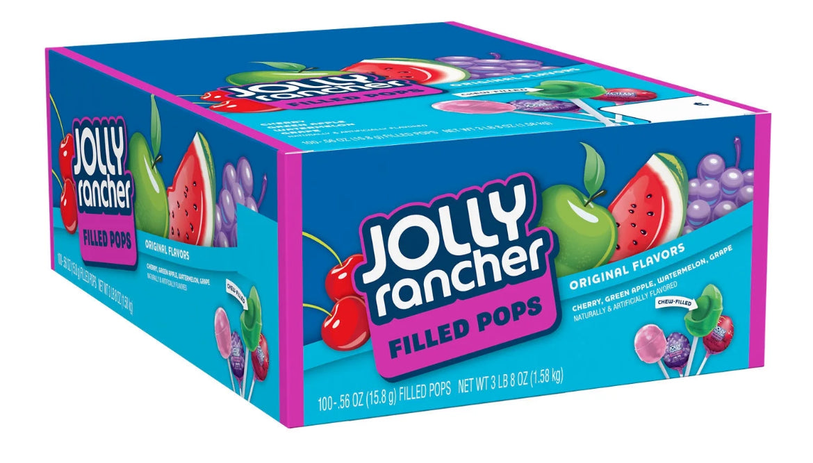 Jolly Rancher Filled Pops 100-.56Oz - My Store wholesale supplier Aonecostumer