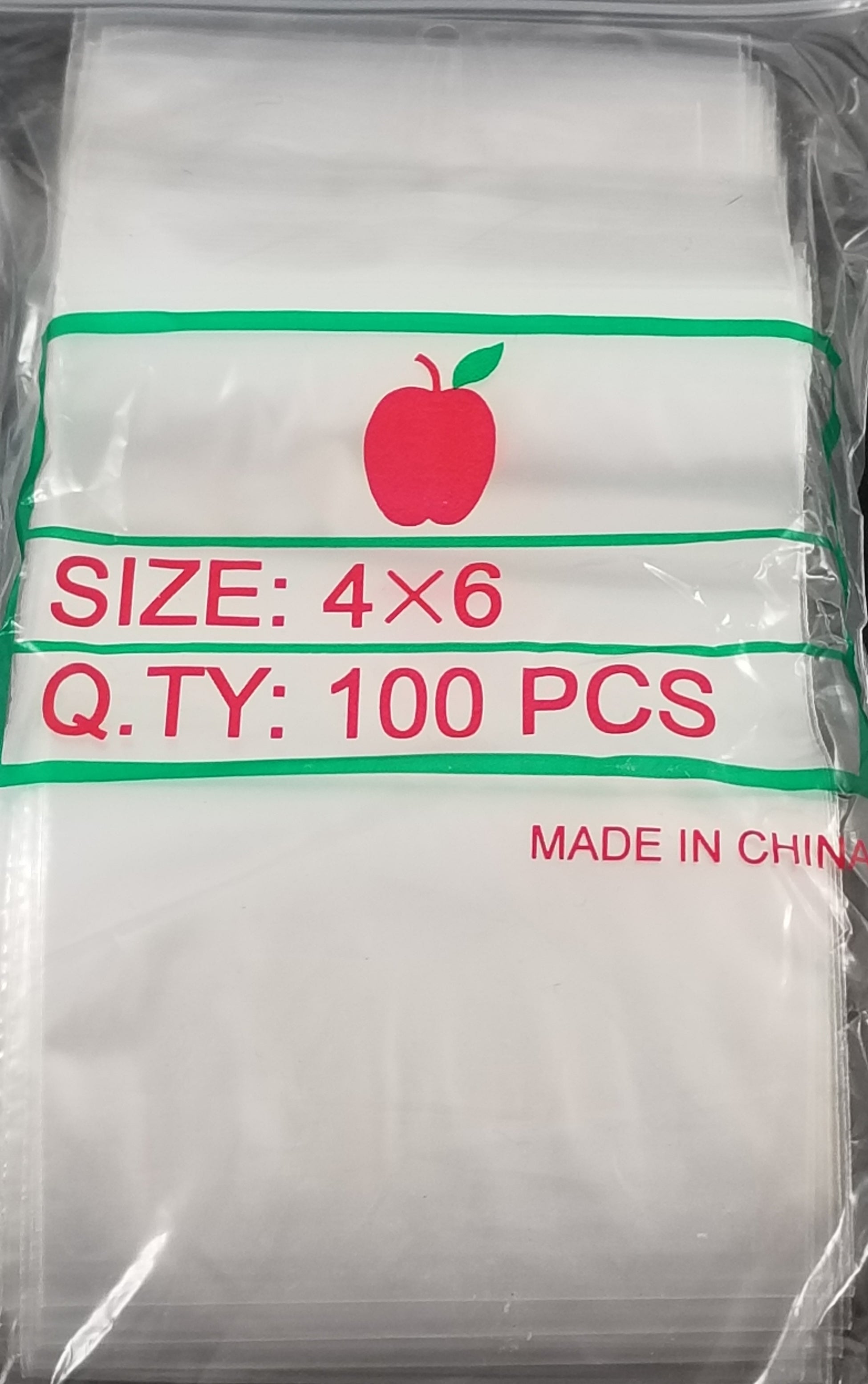 4060 Original Apple Bags 4" x 6"- CLEAR