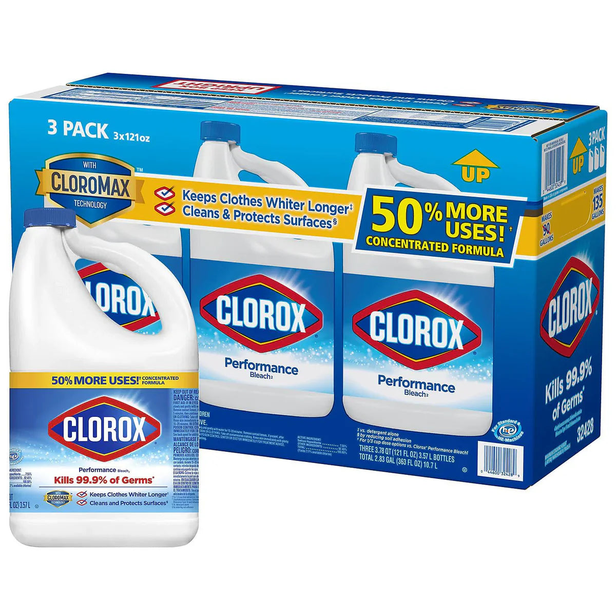 Clorox Performance Bleach - 121oz/3pk - A1 WHOLESALE LLC wholesale supplier Aonecostumer
