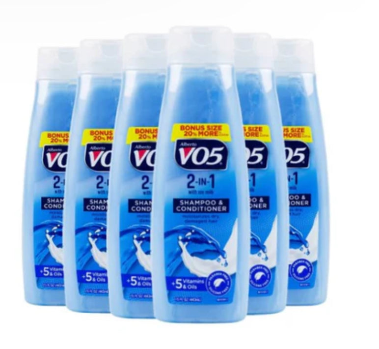 VO5 2-IN-1 MOISTURIZING SHAMPOO + CONDITIONER-15oz/6pk - A1 WHOLESALE LLC wholesale supplier Aonecostumer