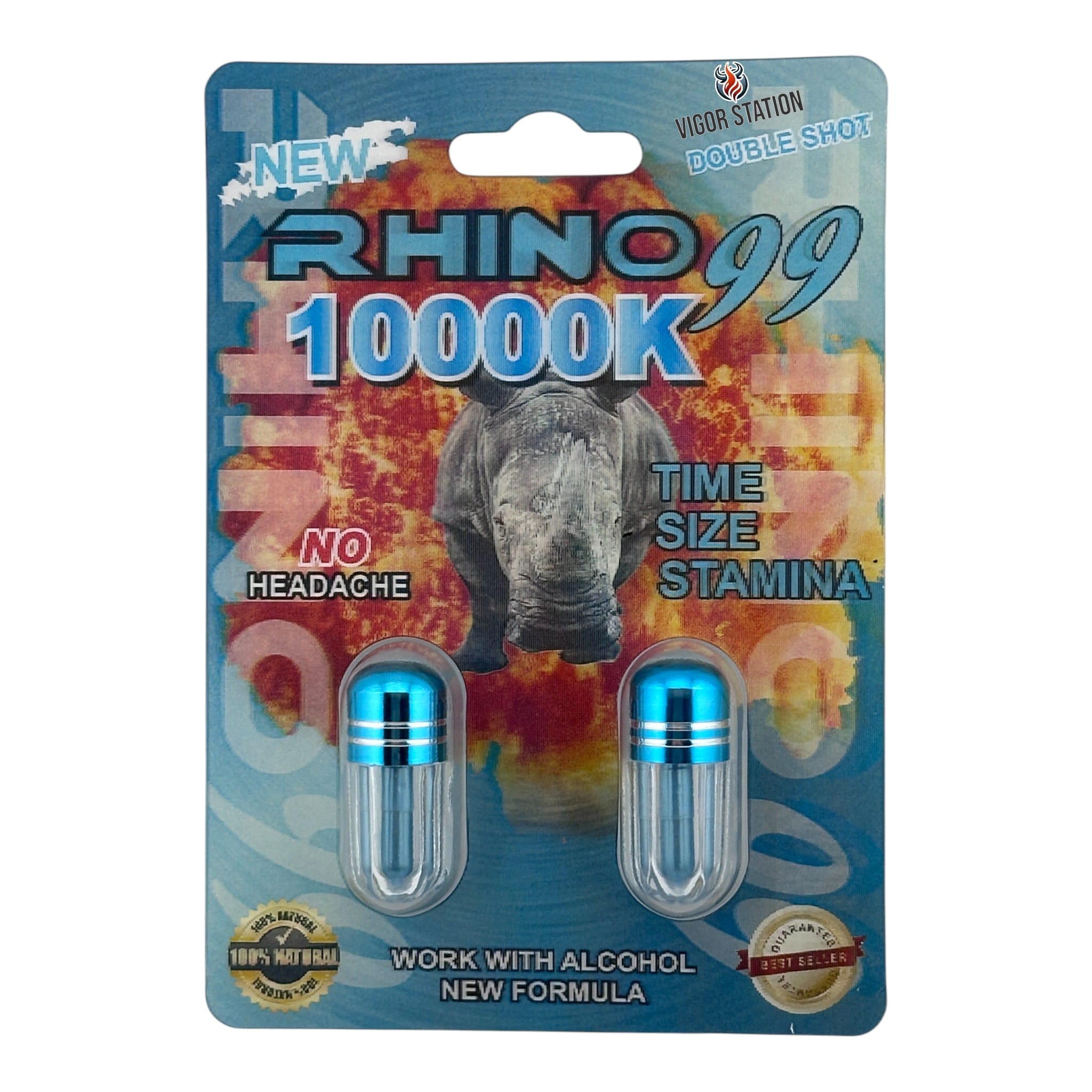 Rhino 99 10000K Twin Pack – 2 Pills - Pills Rhino wholesale supplier Aonecostumer