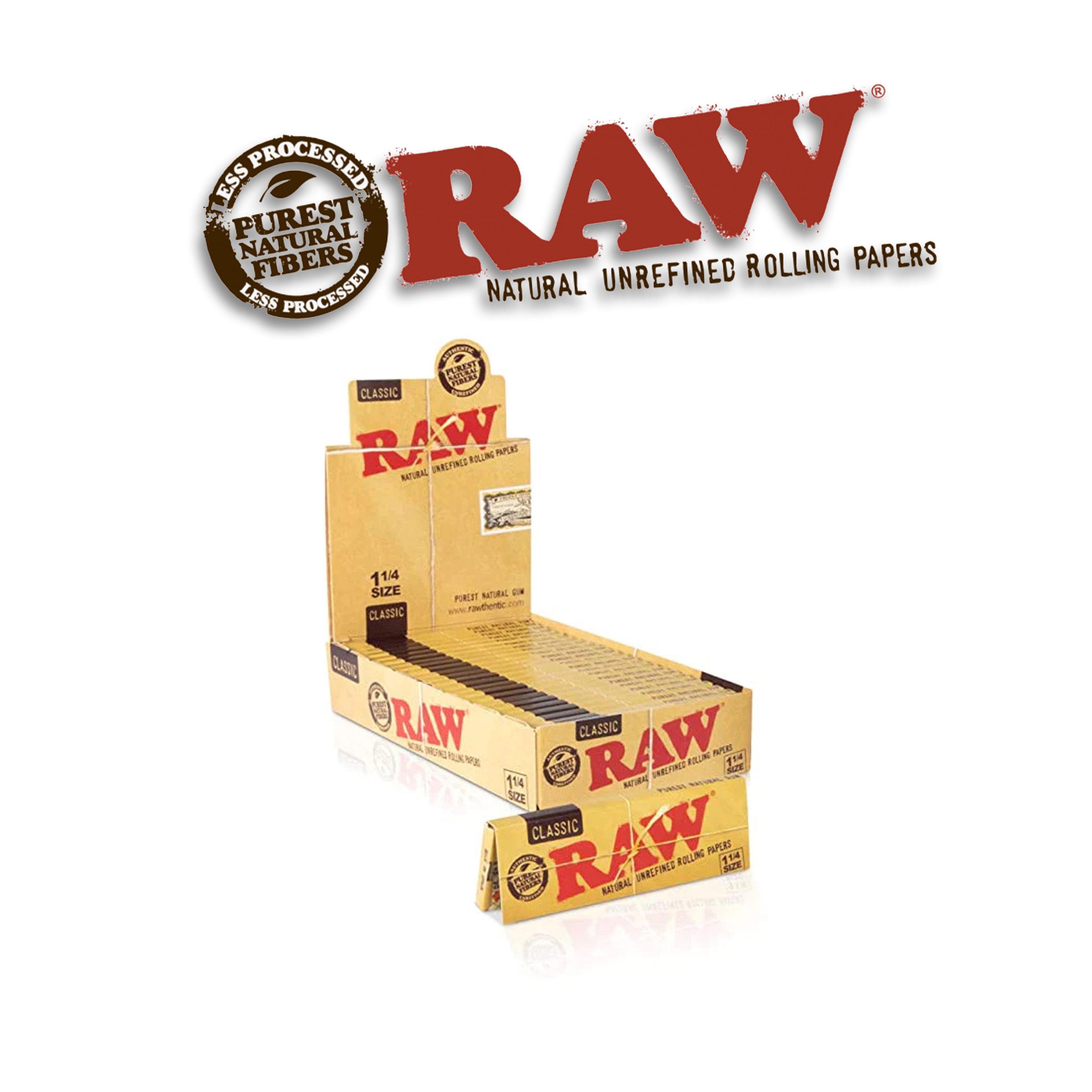 Raw Rolling Papers Classic 1 1/4 -24pack - Rolling Papers Raw wholesale supplier Aonecostumer