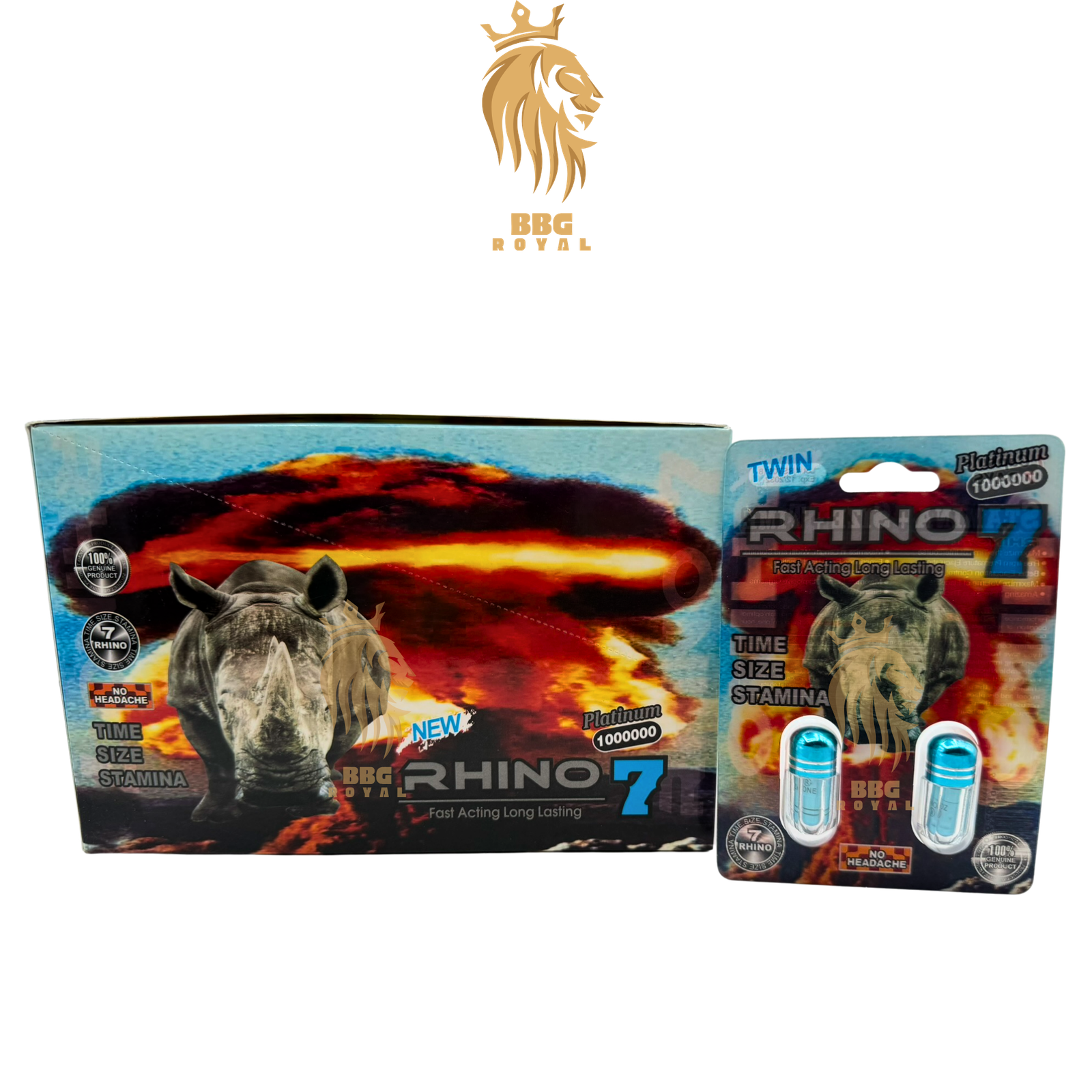 Rhino 7 Platinum 100000 Capsules | Double Pack | 48 Capsules