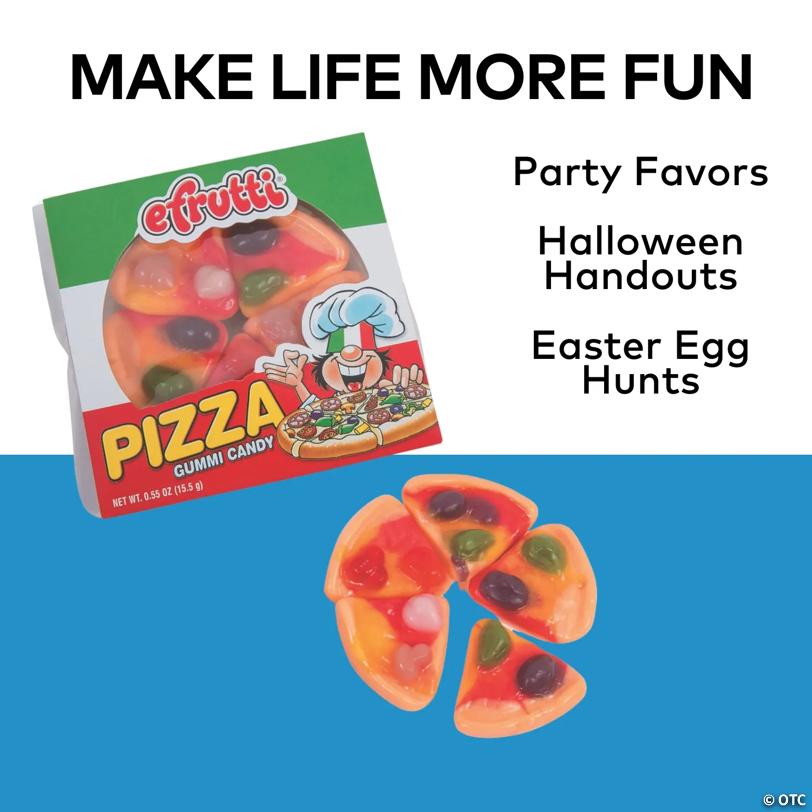 26 oz. Efrutti® Pizza Gummy Candy - 48 Pc. - Soft & Chewy Candy OTC wholesale supplier Aonecostumer