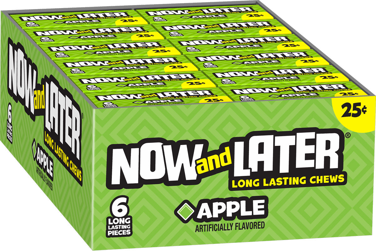 Now and Later Original Apple Taffy Chewy Candy 0.93oz (Box of 24) - My Store wholesale supplier Aonecostumer