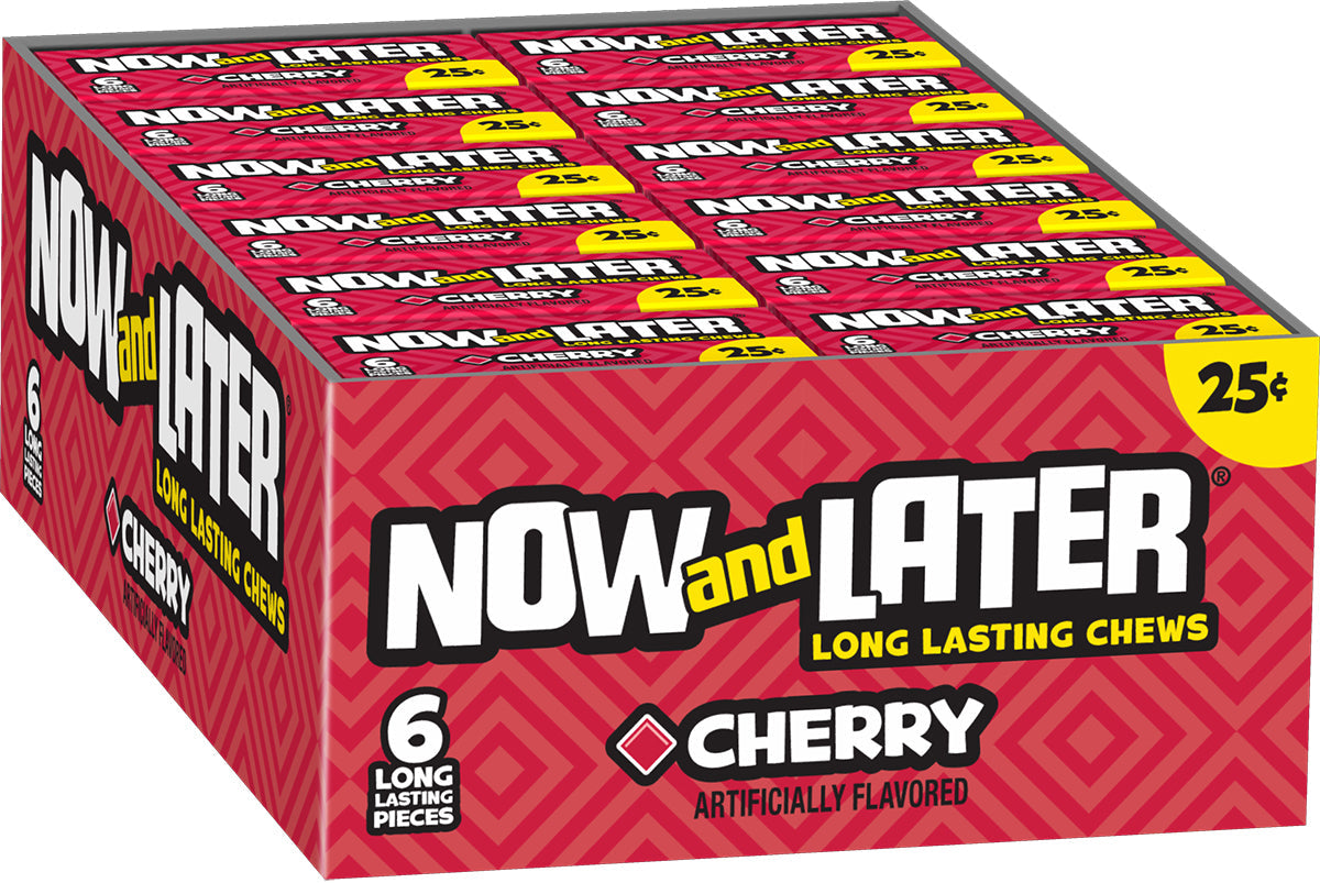 Now and Later Original Strawberry Taffy Chews Candy 0.93oz (Box of 24) - My Store wholesale supplier Aonecostumer