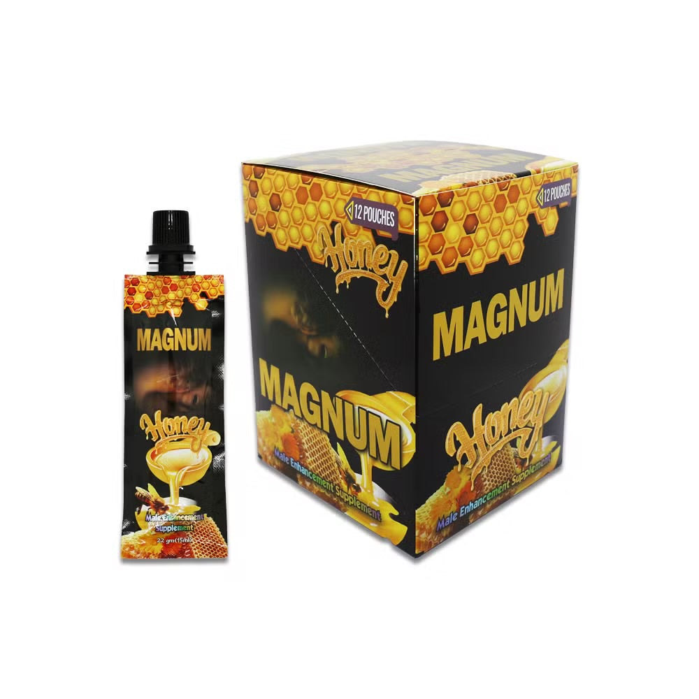 Magnum Black Honey Male Enhancement Supplement | 12 Pouches in Display Box - Enhancement Magnum wholesale supplier A1 main