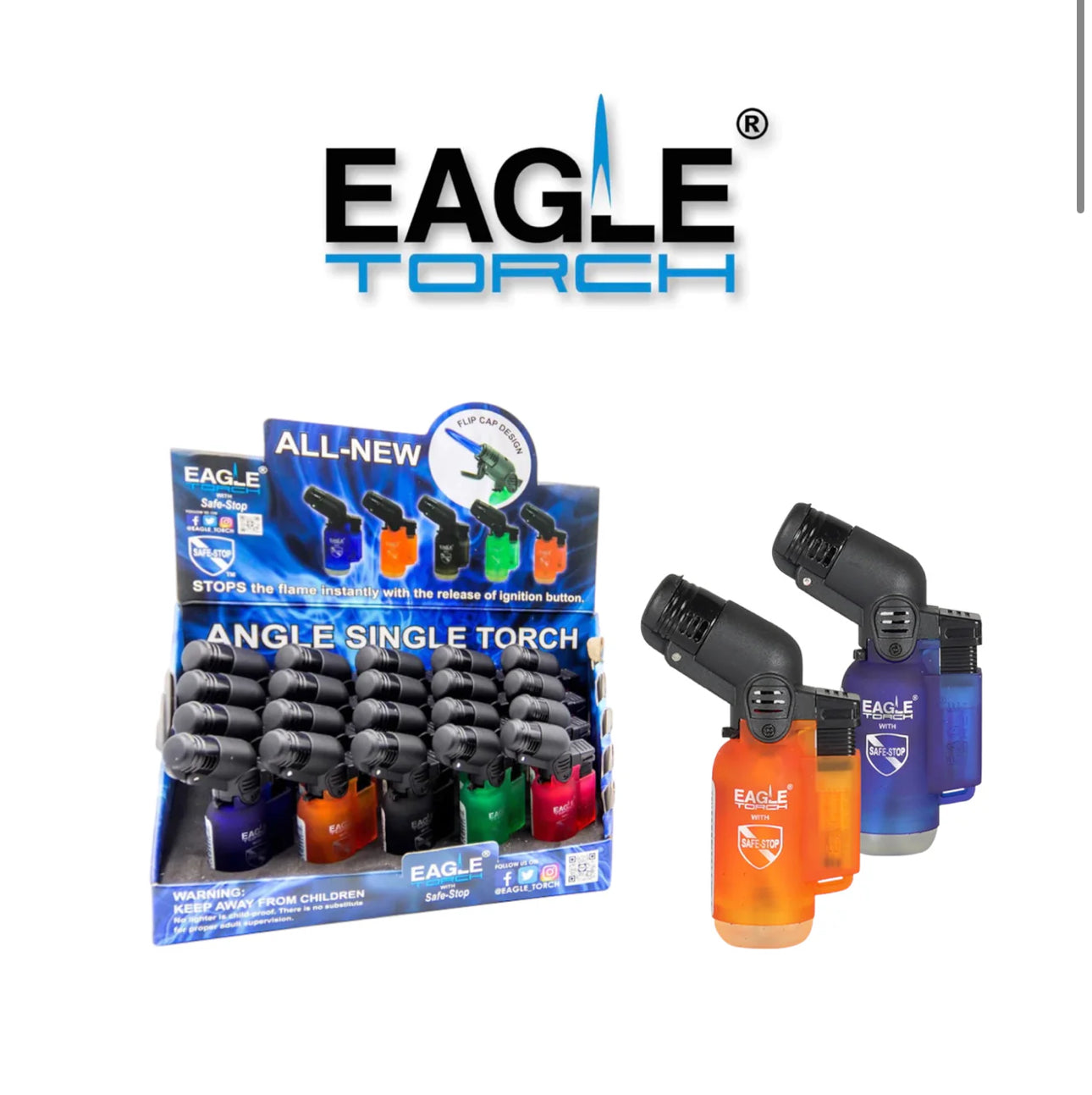 Eagle Torch PT116B Angle Lighter Display 20ct - A1 WHOLESALE LLC wholesale supplier Aonecostumer