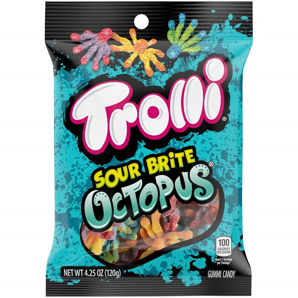 Trolli Brite Octopus 4.25oz Bag - Farley's & Sathers wholesale supplier Aonecostumer