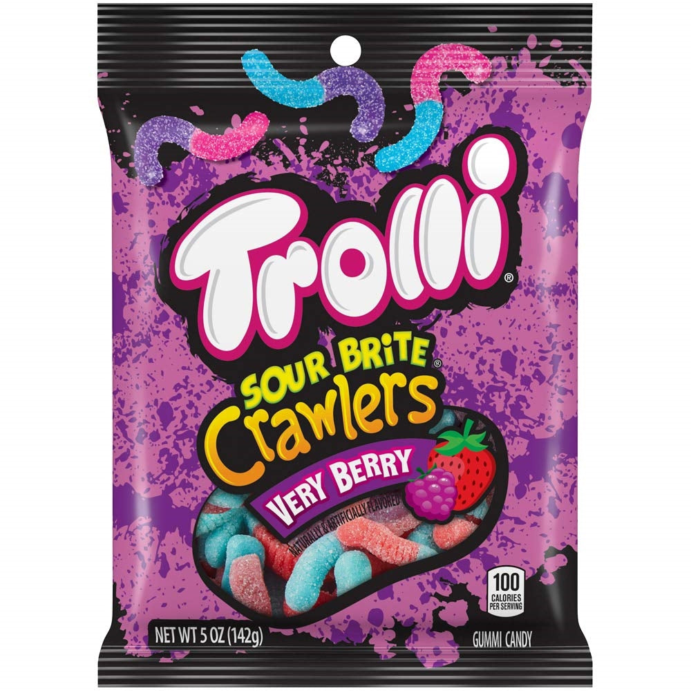 Trolli Sour Brite Crawlers Very Berry - 4.25oz Bag - Farley's & Sathers wholesale supplier Aonecostumer