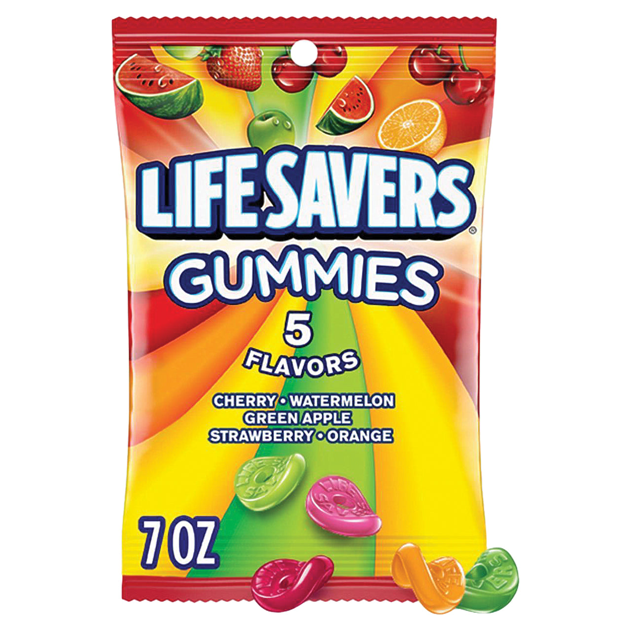 Lifesavers Gummies 7oz Bag - 5 Flavors - 12ct Box - Candy Lifesavers wholesale supplier Aonecostumer