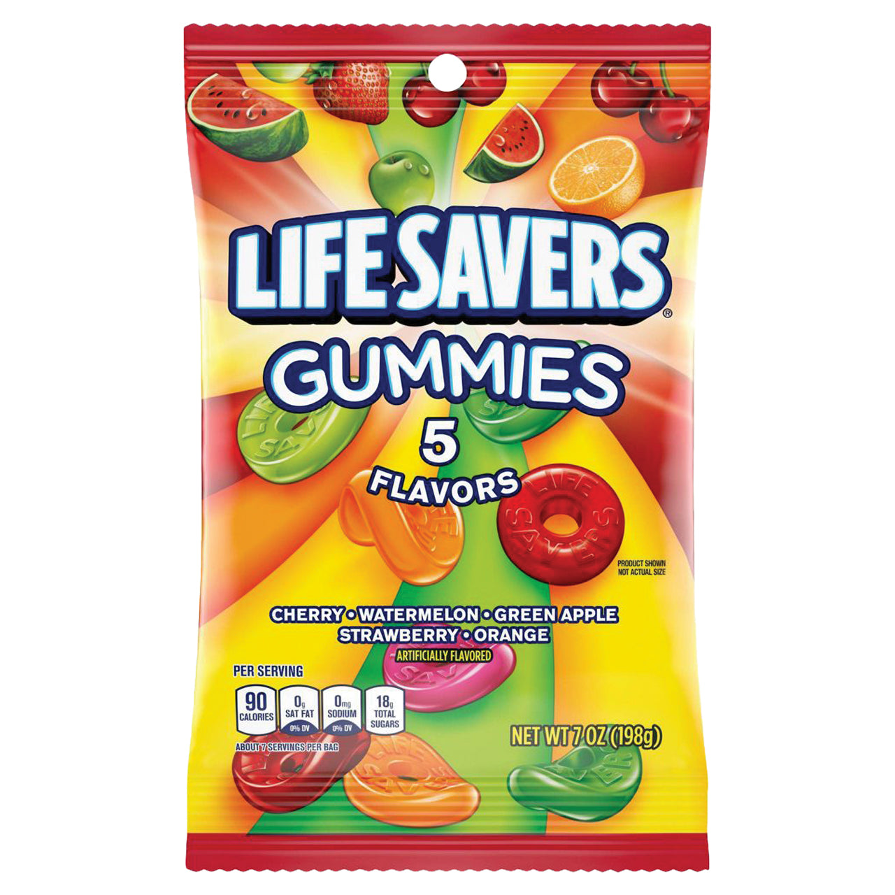 Lifesavers Gummies 7oz Bag - 5 Flavors - 12ct Box - Candy Lifesavers wholesale supplier Aonecostumer
