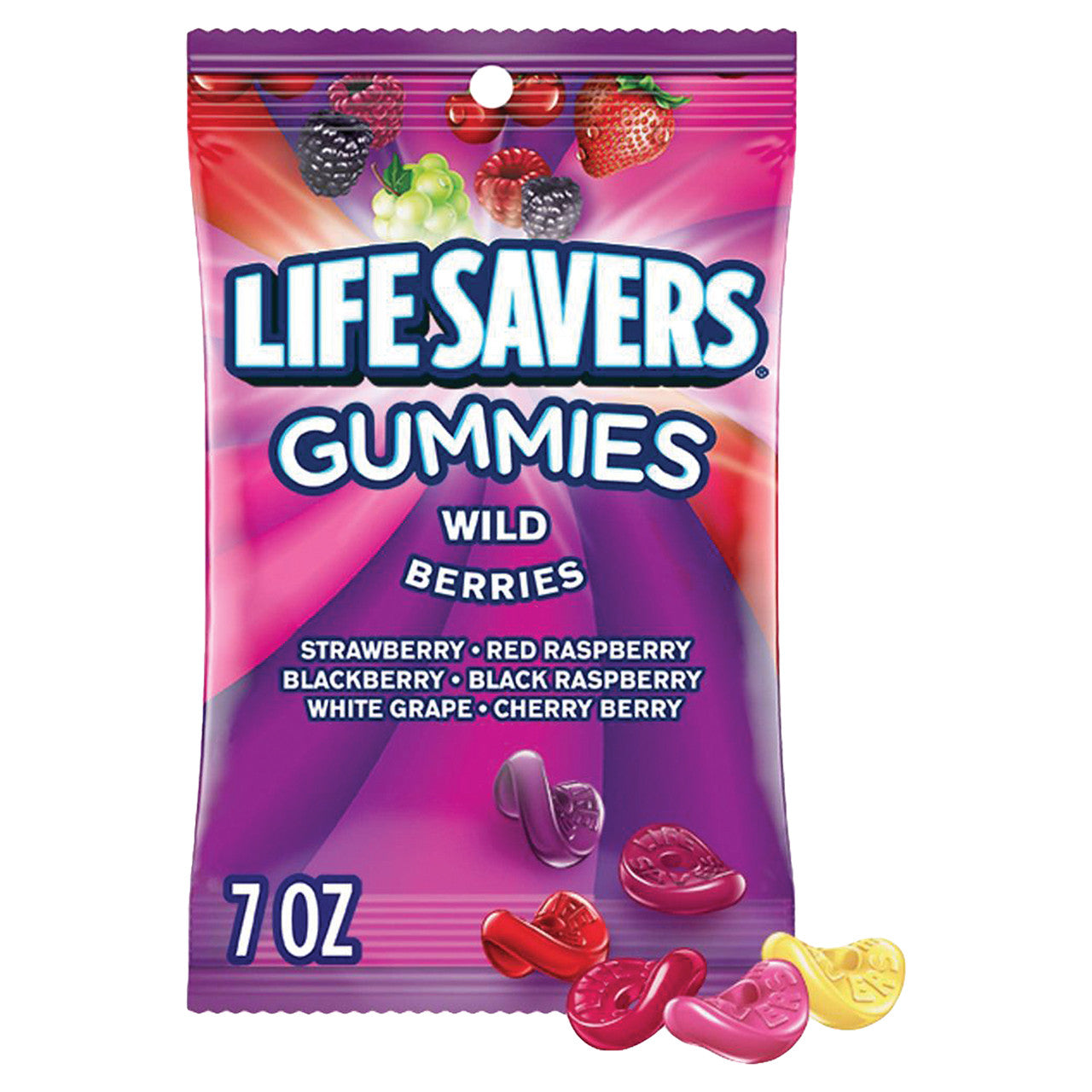 Lifesavers Gummies 7oz Bag - Wild Berries - 12ct Box - Candy Lifesavers wholesale supplier Aonecostumer