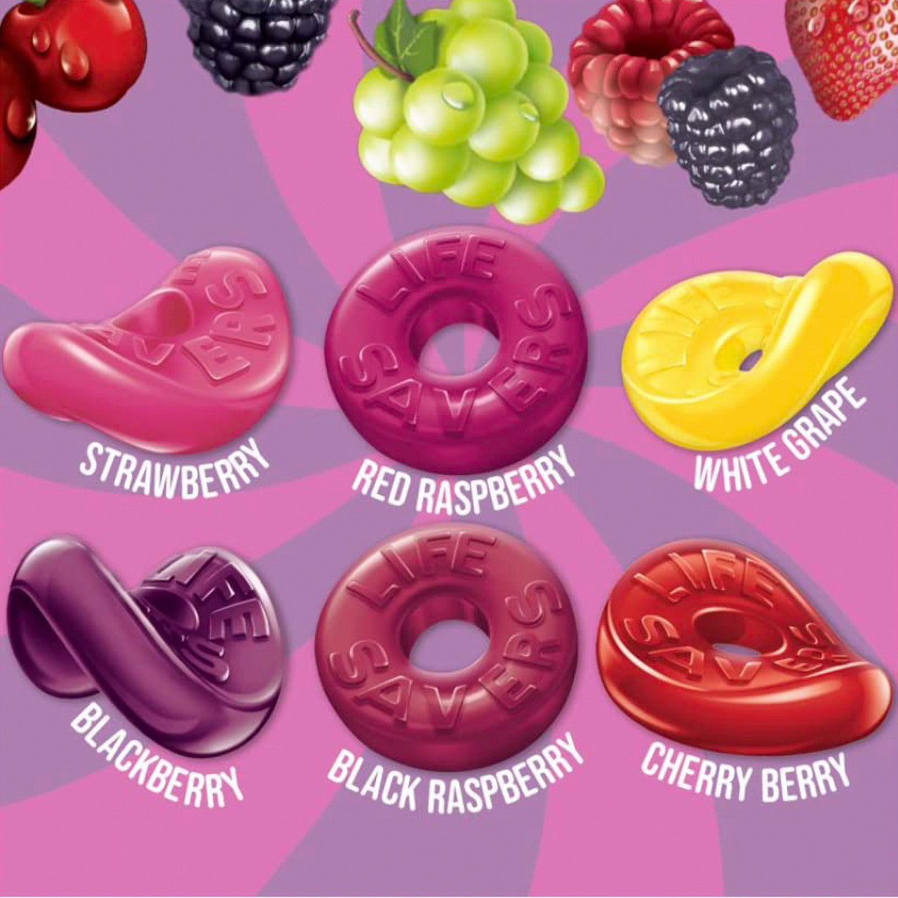 Lifesavers Gummies 7oz Bag - Wild Berries - 12ct Box - Candy Lifesavers wholesale supplier Aonecostumer