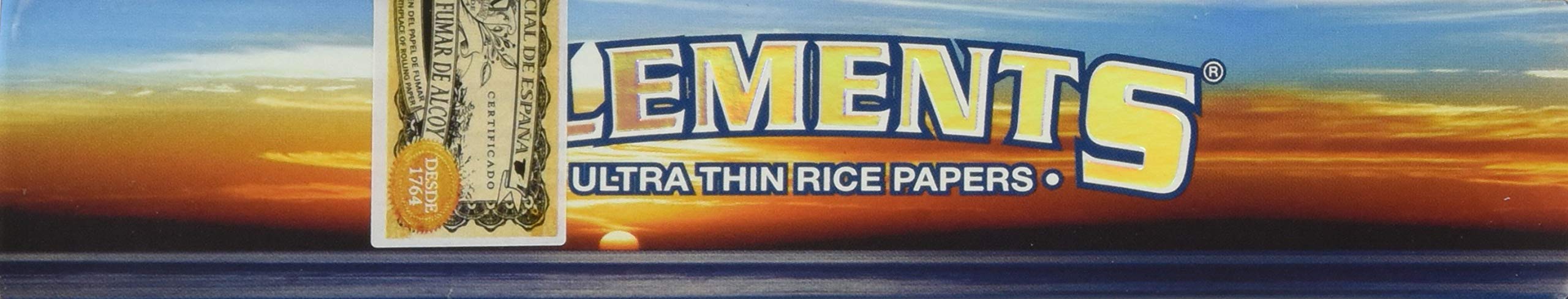 ELEMENTS Rice Papers 1-1/ 4 oz 25 Per Box - Rolling Papers ELEMENTS wholesale supplier Aonecostumer