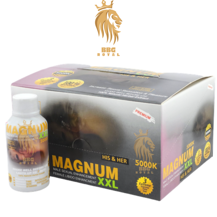 Magnum XXL 5000K Male & Female Enhancement Drink – Ultimate Libido & Performance Booster (12 Bottles, 2oz Each) – Extreme Stamina & Energy