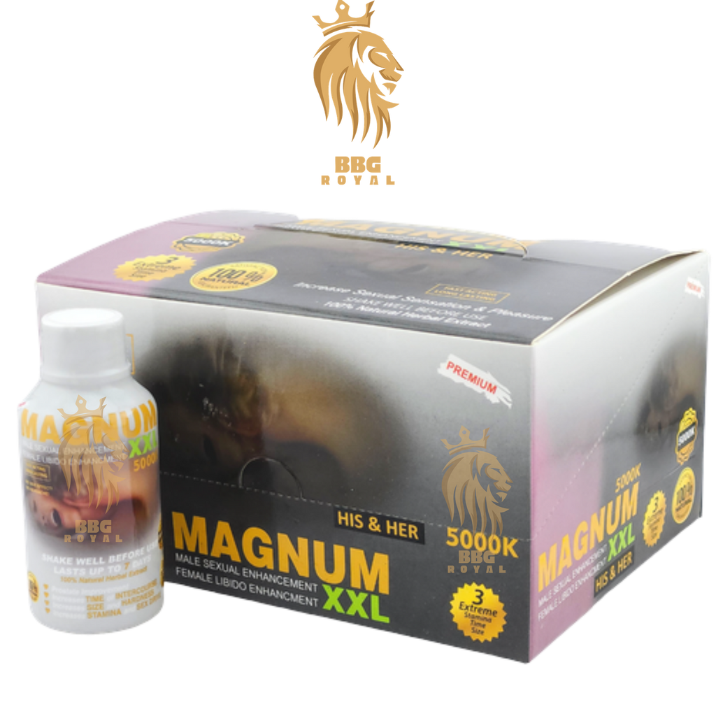 Magnum XXL 5000K Male & Female Enhancement Drink – Ultimate Libido & Performance Booster (12 Bottles, 2oz Each) – Extreme Stamina & Energy