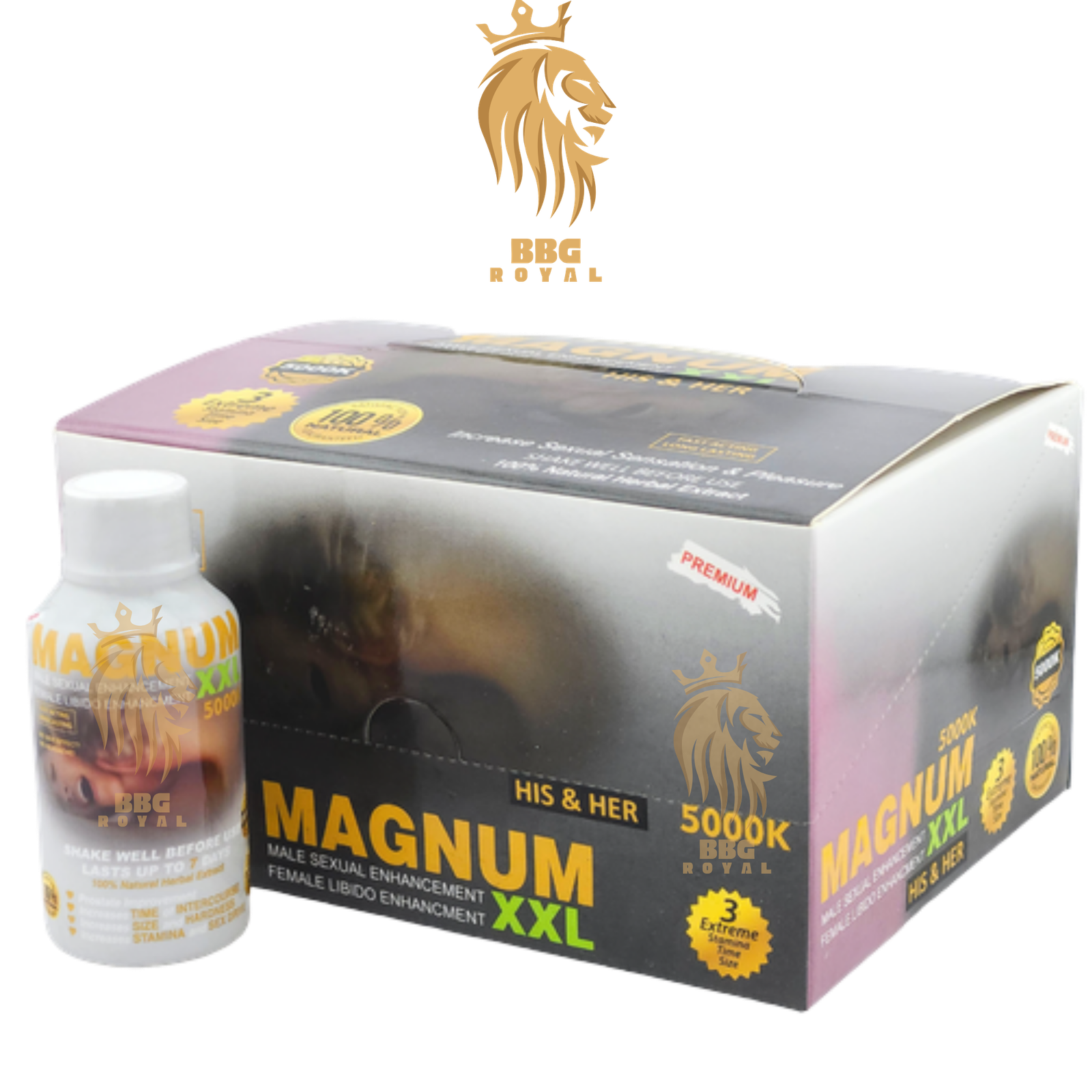 Magnum XXL 5000K Male & Female Enhancement Drink – Ultimate Libido & Performance Booster (12 Bottles, 2oz Each) – Extreme Stamina & Energy