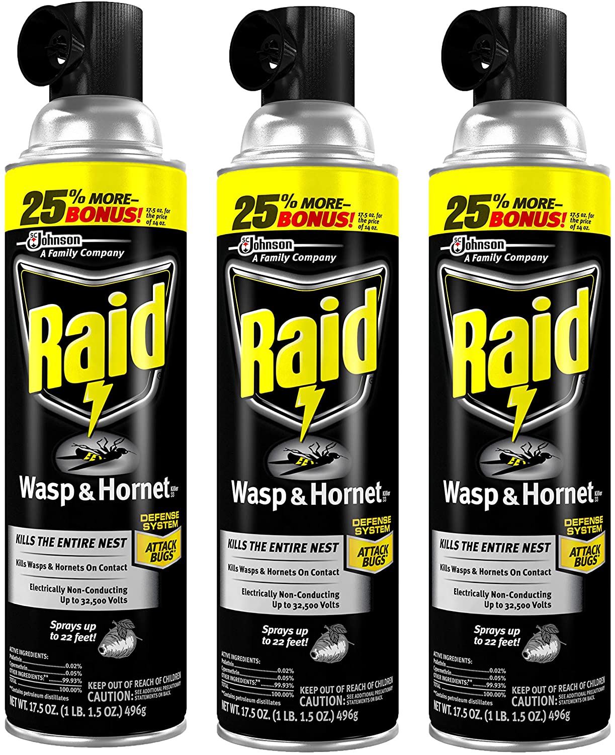 Raid Wasp Hornet Spray 17.5z Single Can - Household Supplies Raid wholesale supplier Aonecostumer