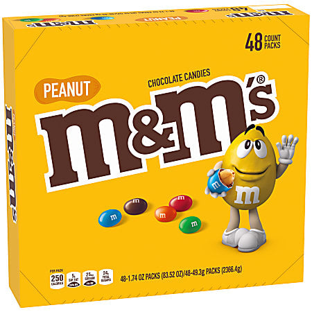 M&M's Peanut Chocolate Candies, 1.74 Oz, Box of 48 - My Store wholesale supplier Aonecostumer