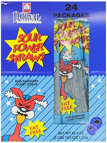 Sour Power Blue Raspberry Candy Straws - 1.75-oz. Pack - My Store wholesale supplier Aonecostumer