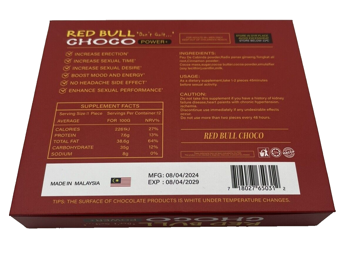 Red Bull Choco Enhancement 12-Pack - VITAL HONEY STORE wholesale supplier Aonecostumer