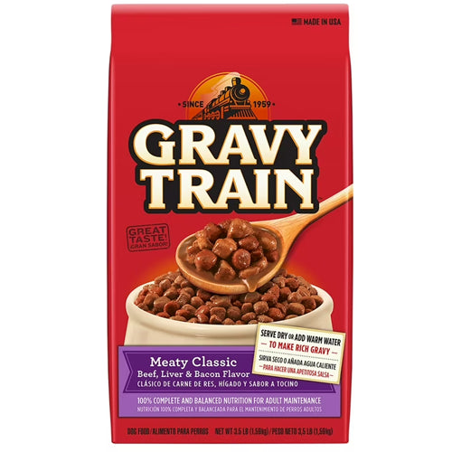 Gravy Train Dry Dog Food 3.5 Lbs Meaty-wholesale