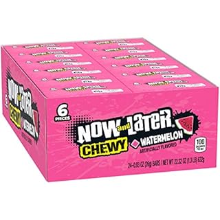 Now & Later Original Watermelon, .93 Ounce, Pack Of 24 - My Store wholesale supplier Aonecostumer