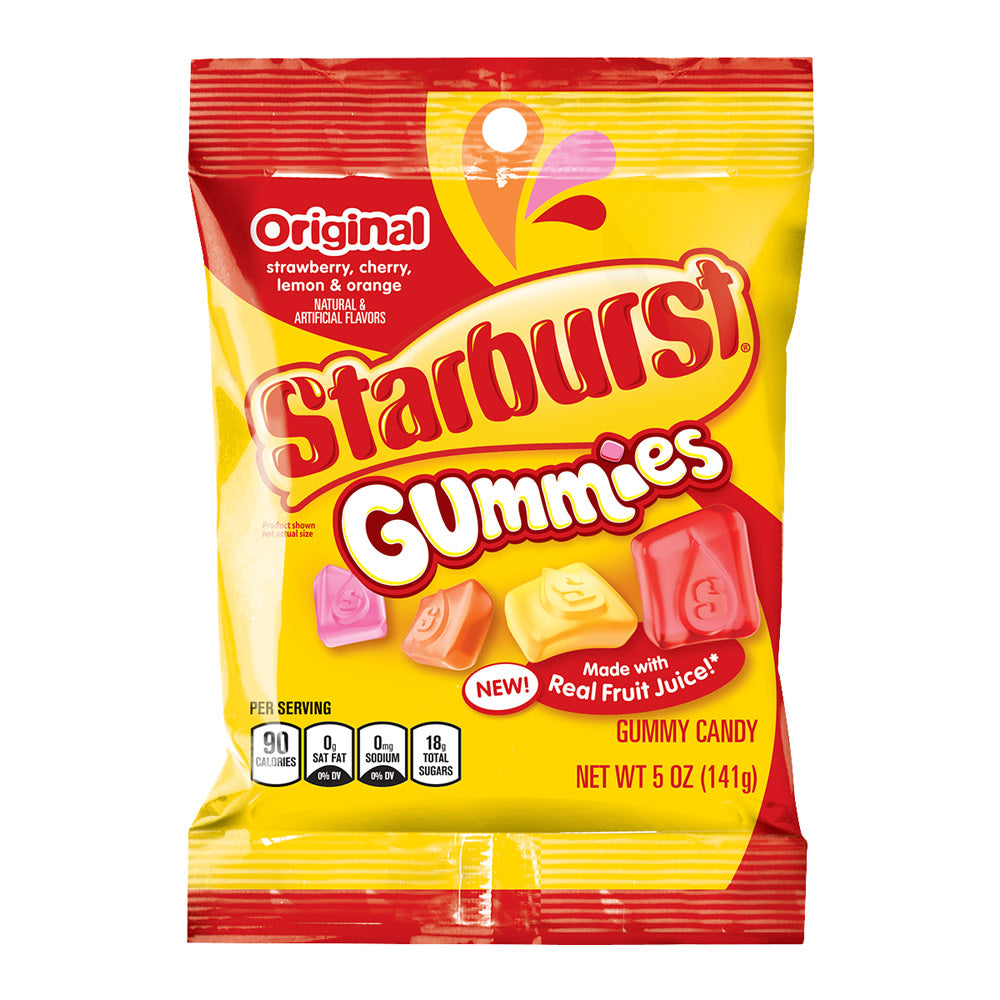 Starbust Original Gummies 5 oz Peg Bag - My Store wholesale supplier Aonecostumer