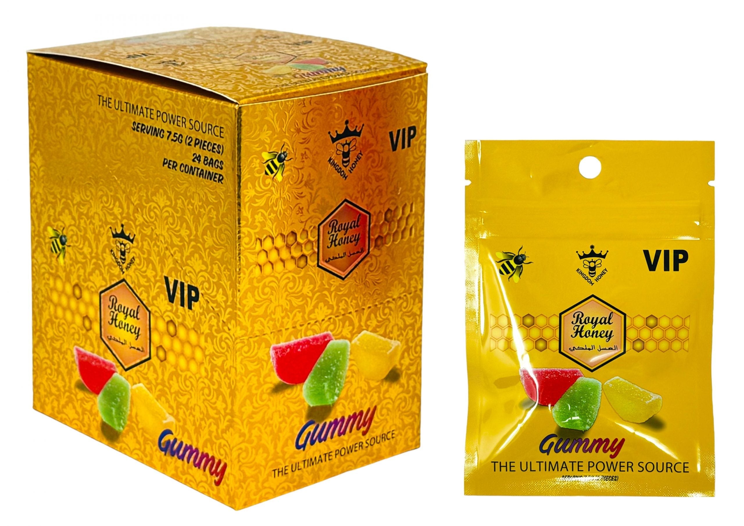 ROYAL HONEY SENSUAL ENHANCEMENT GUMMIES 3CT BAG / 12pack - VITAL HONEY STORE wholesale supplier Aonecostumer