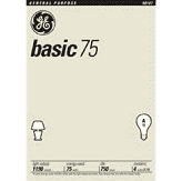 GE Light Bulbs yellow BASIC WHITE - 75 W /4x12pk - A1 WHOLESALE LLC wholesale supplier Aonecostumer