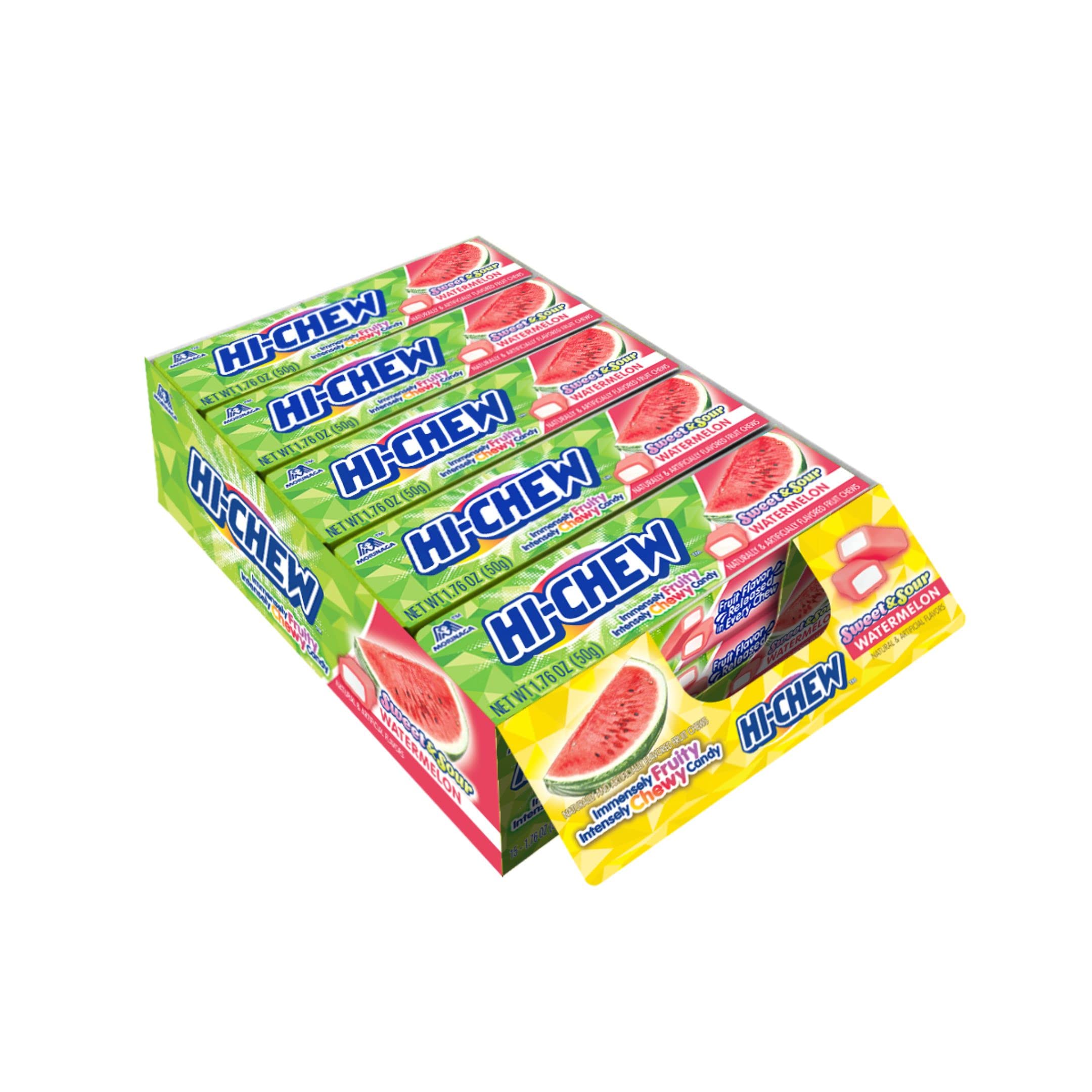 Hi-Chew Sensationally Chewy Fruit Candy Sweet & Sour Watermelon (Pack of 15) - My Store wholesale supplier Aonecostumer
