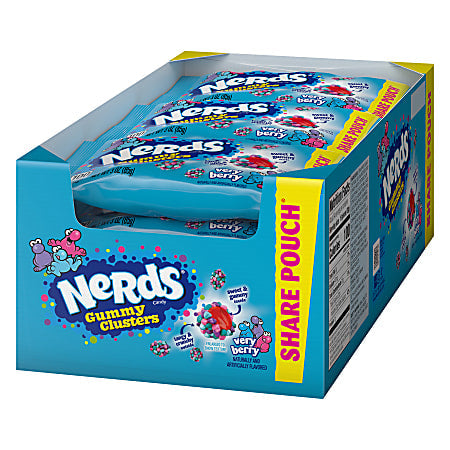 Nerds Very Berry Gummy Clusters Share Packs, 3 Oz, Set of 12 Packs - My Store wholesale supplier Aonecostumer