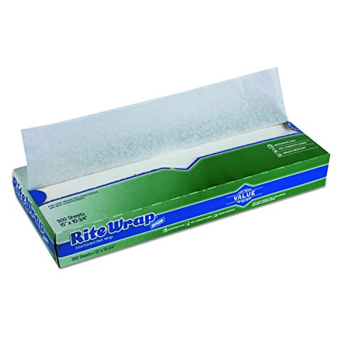 Rite-Wrap, RW156, White, Light-Weight Interfolded Dry Wax Deli Paper 15" Width x 10.75" Length by GP PRO (Georgia-Pacific), 500 Sheets Per Box - Sundry Dixie wholesale supplier Aonecostumer