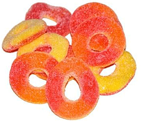Trolli Peachie O's 4.25oz Bag - Farley's & Sathers wholesale supplier Aonecostumer